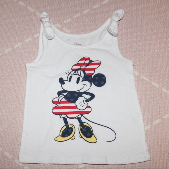 Disney Other - Disney Jumping Beans Minnie Mouse Stars & Stripes Toddler Tank Top Summer 2T